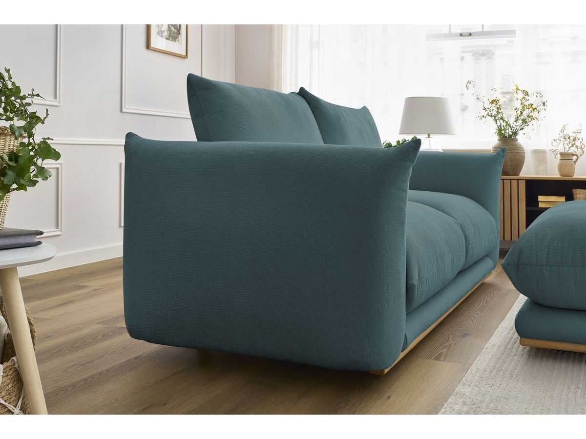 Canapé droit fixe 2 places ERNEST avec pouf