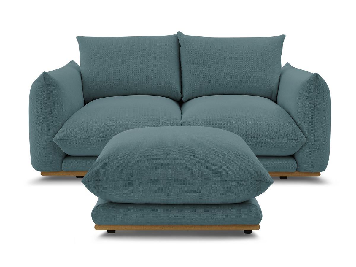 Canapé droit fixe 2 places ERNEST avec pouf