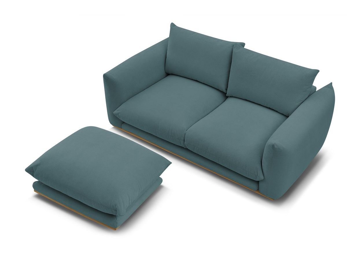 Canapé droit fixe 2 places ERNEST avec pouf