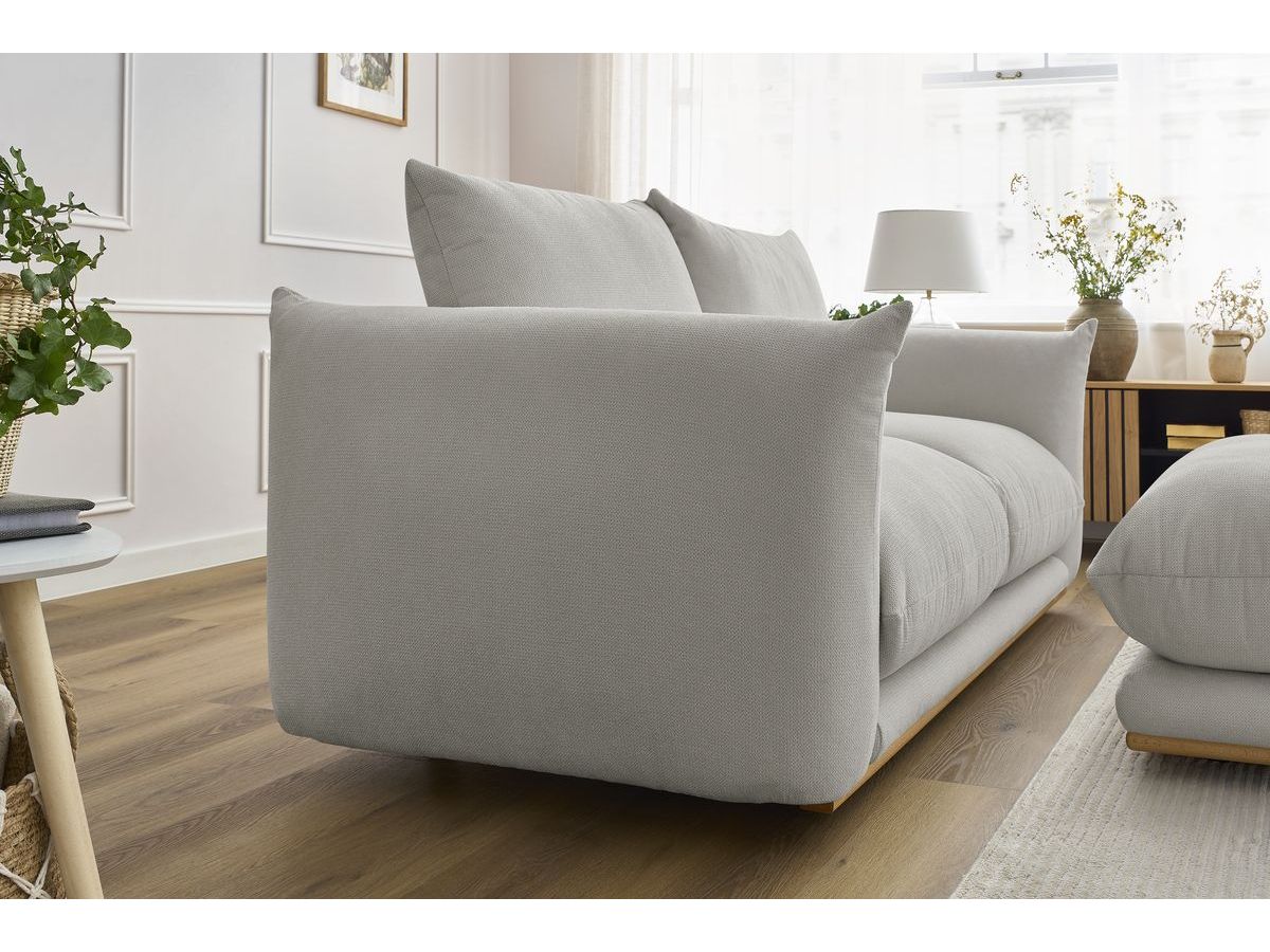 Canapé droit fixe 2 places ERNEST avec pouf