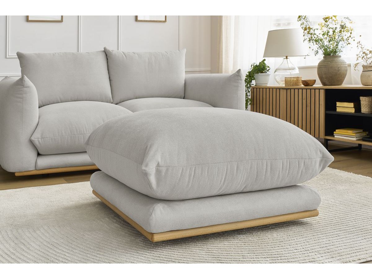 Canapé droit fixe 2 places ERNEST avec pouf