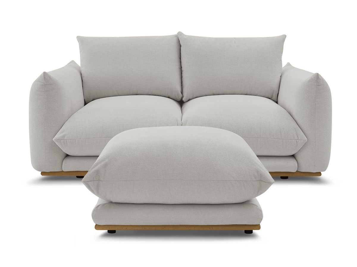 Canapé droit fixe 2 places ERNEST avec pouf