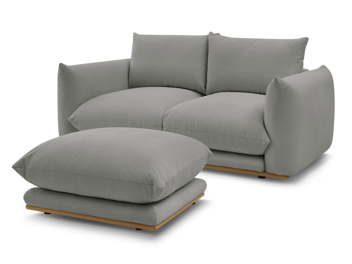 Canapé droit fixe 2 places ERNEST avec pouf