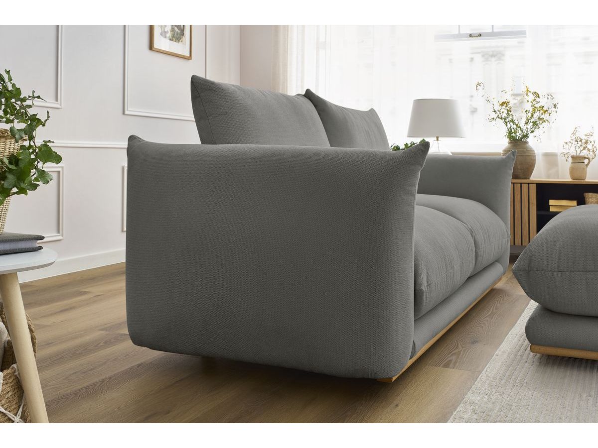 Canapé droit fixe 2 places ERNEST avec pouf