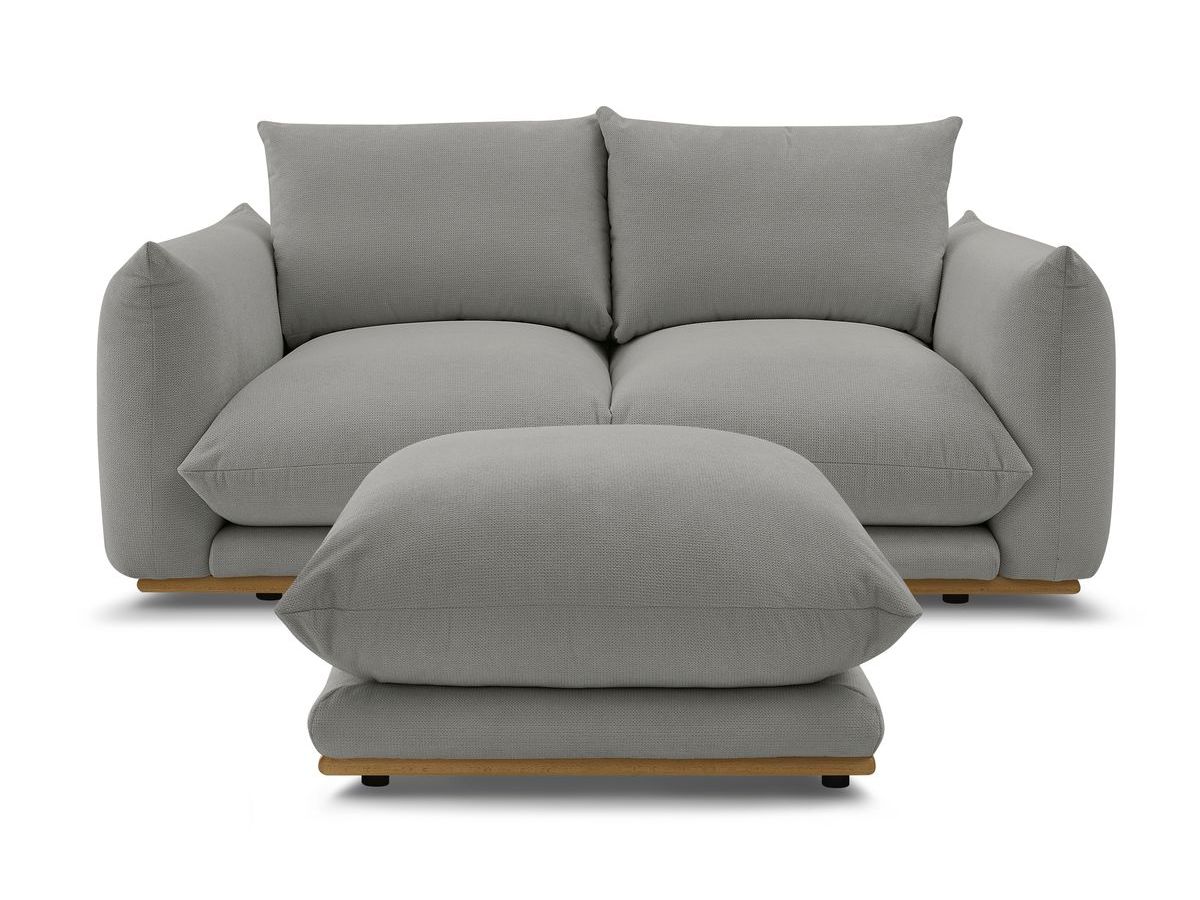 Canapé droit fixe 2 places ERNEST avec pouf