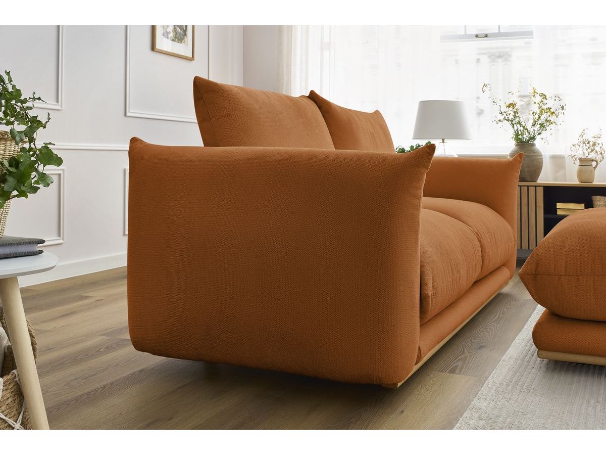 Canapé droit fixe 2 places ERNEST avec pouf
