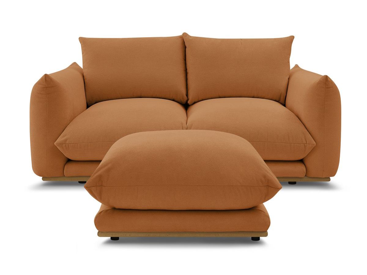 Canapé droit fixe 2 places ERNEST avec pouf