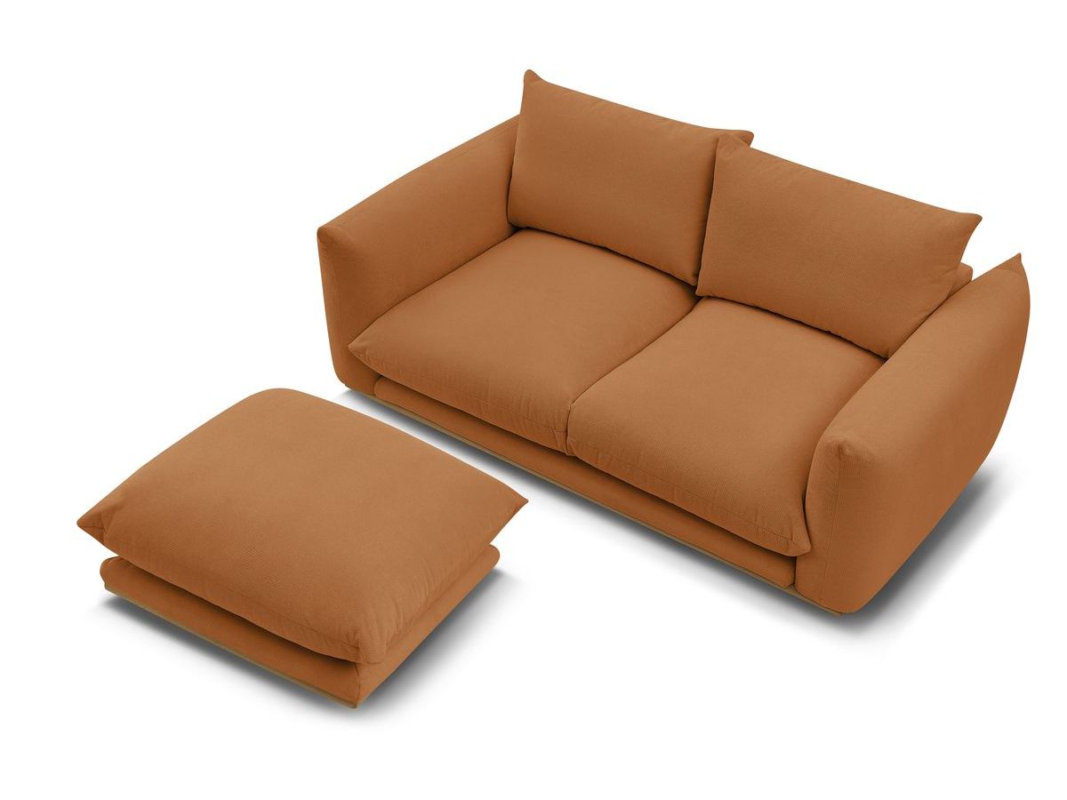 Canapé droit fixe 2 places ERNEST avec pouf
