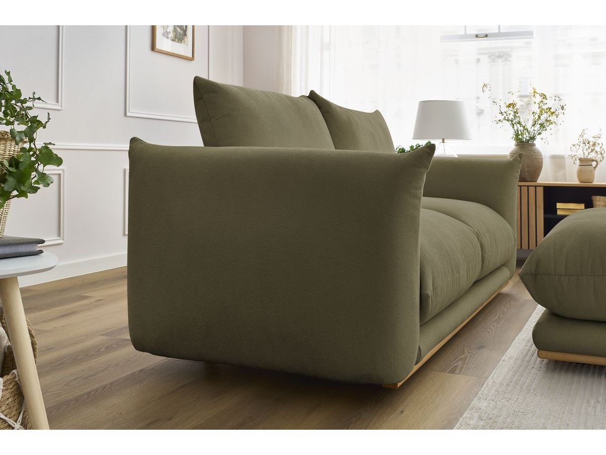 Canapé droit fixe 2 places ERNEST avec pouf