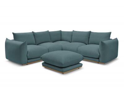 Canapé d'angle réversible ERNEST avec pouf