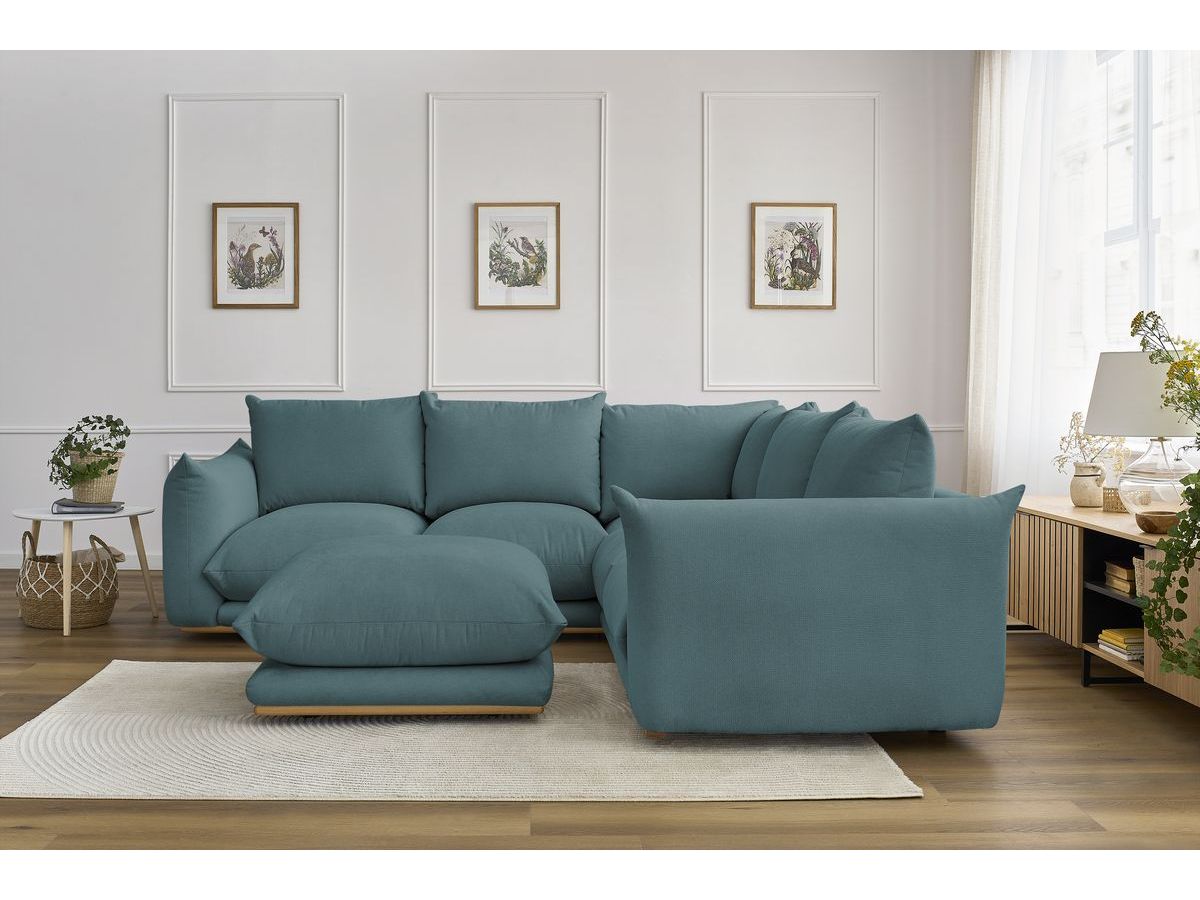 Canapé d'angle réversible ERNEST avec pouf