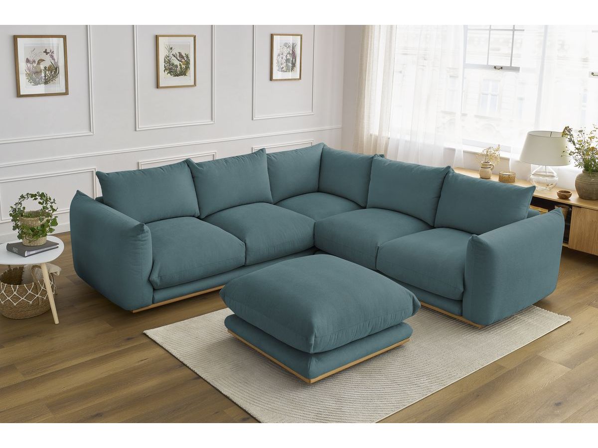Canapé d'angle réversible ERNEST avec pouf
