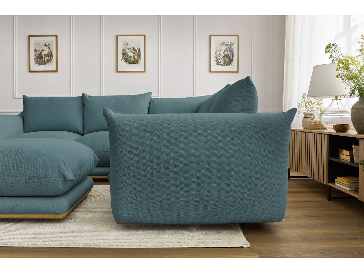Canapé d'angle réversible ERNEST avec pouf