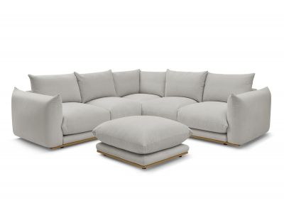 Canapé d'angle réversible ERNEST avec pouf