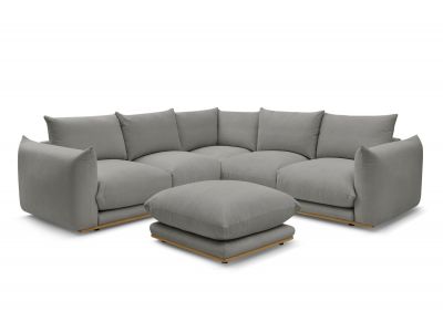 Canapé d'angle réversible ERNEST avec pouf
