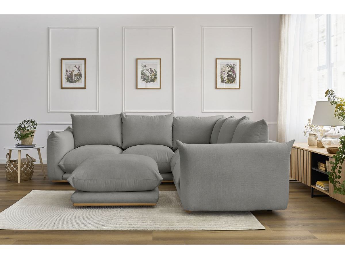 Canapé d'angle réversible ERNEST avec pouf