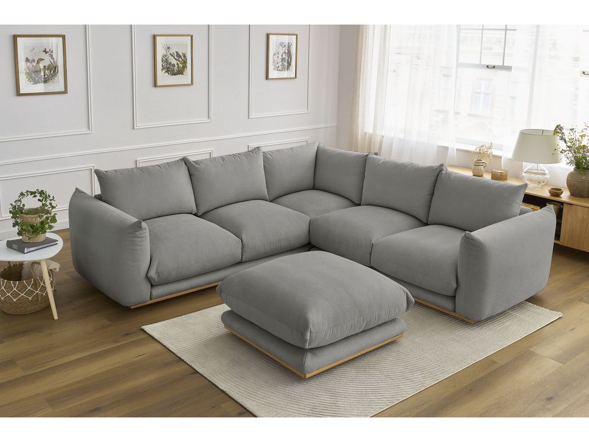 Canapé d'angle réversible ERNEST avec pouf