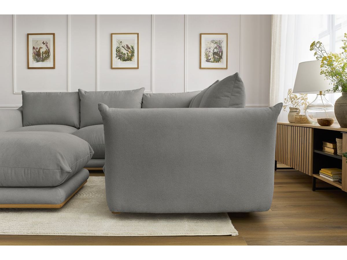 Canapé d'angle réversible ERNEST avec pouf