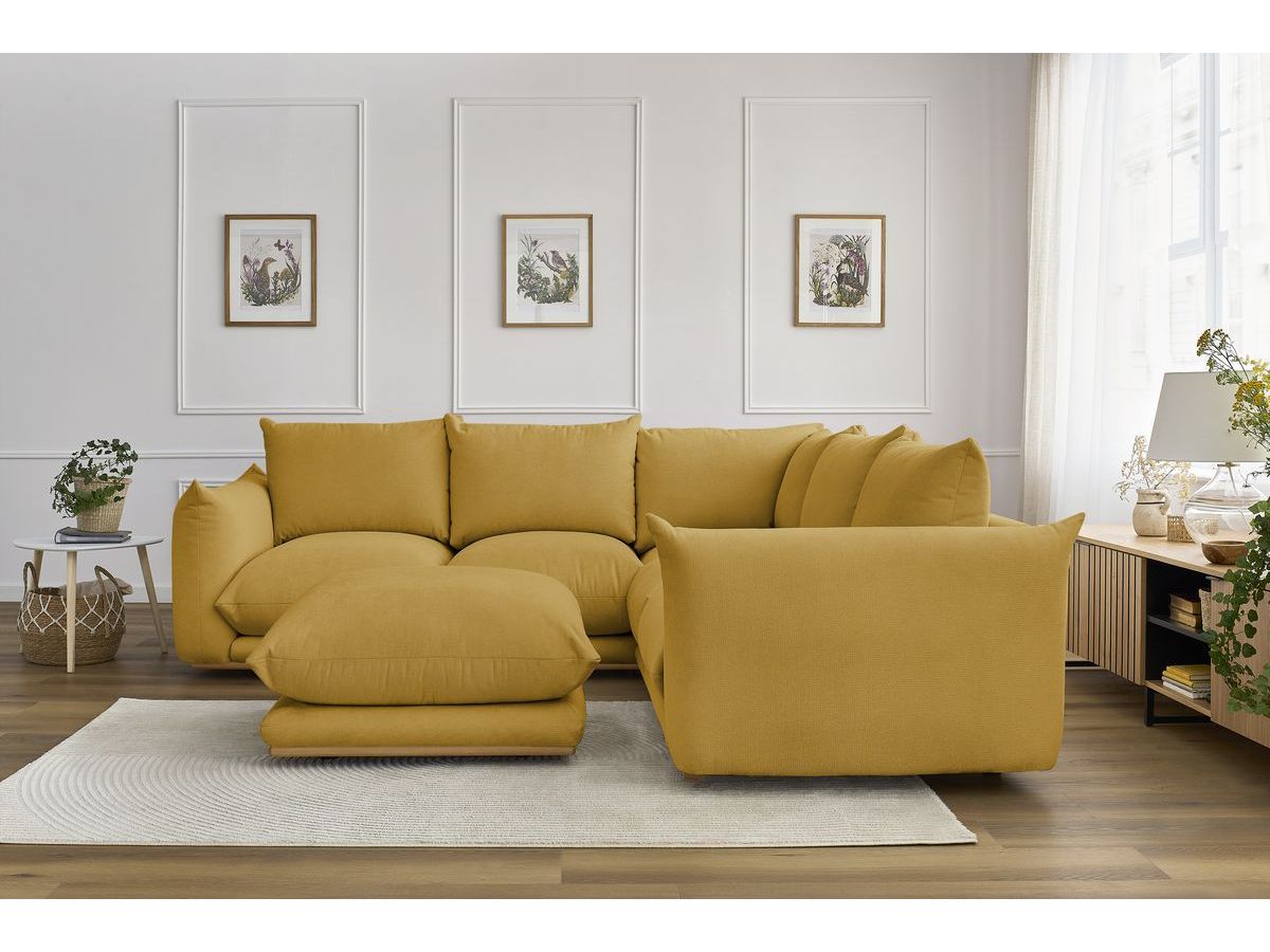 Canapé d'angle réversible ERNEST avec pouf