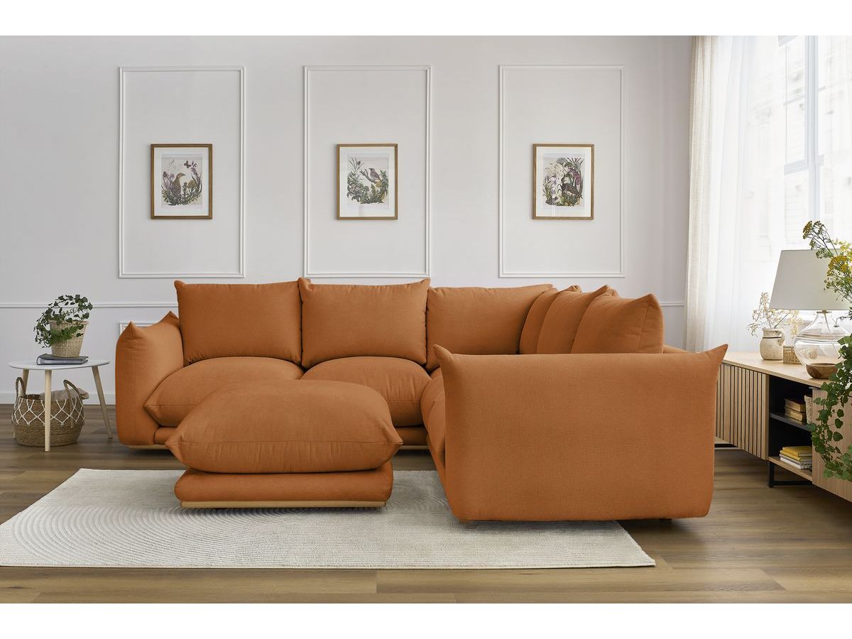 Canapé d'angle réversible ERNEST avec pouf