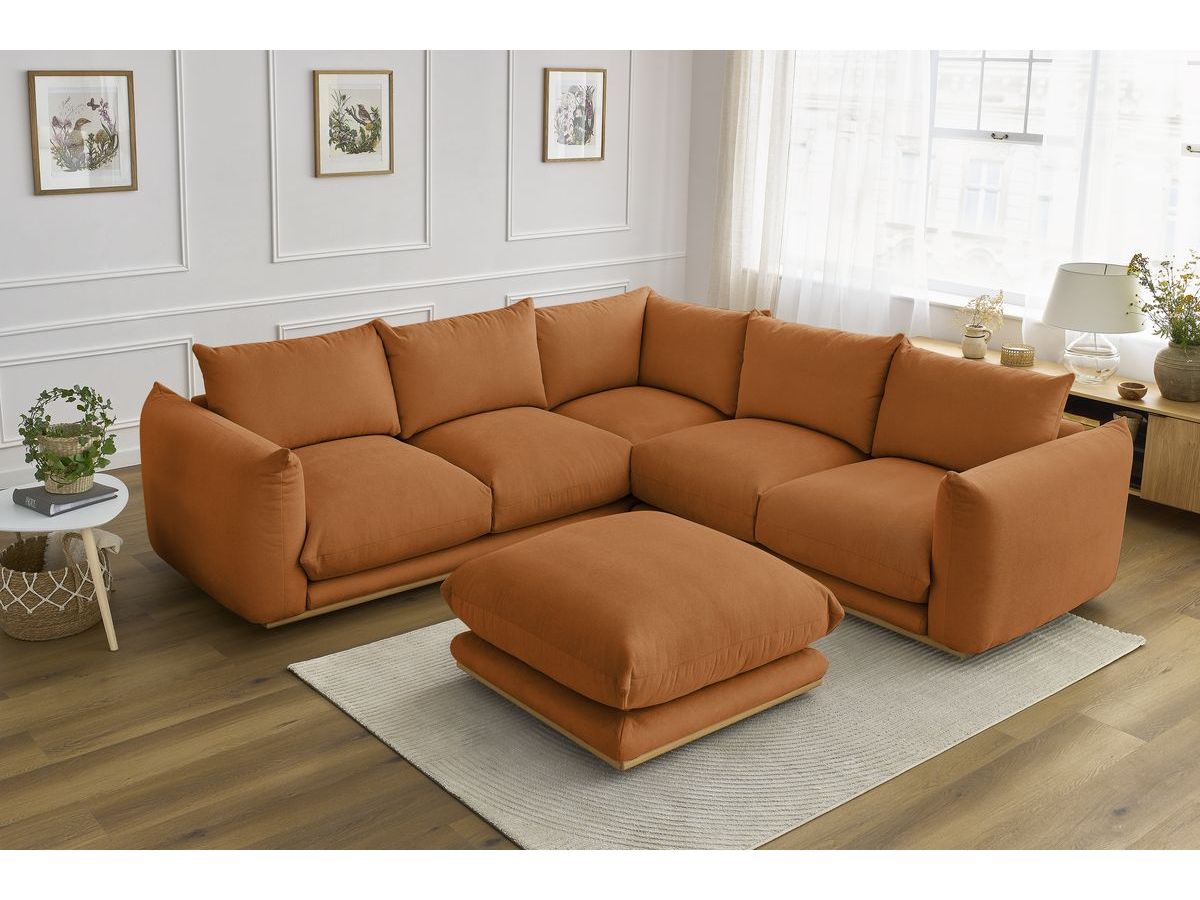 Canapé d'angle réversible ERNEST avec pouf
