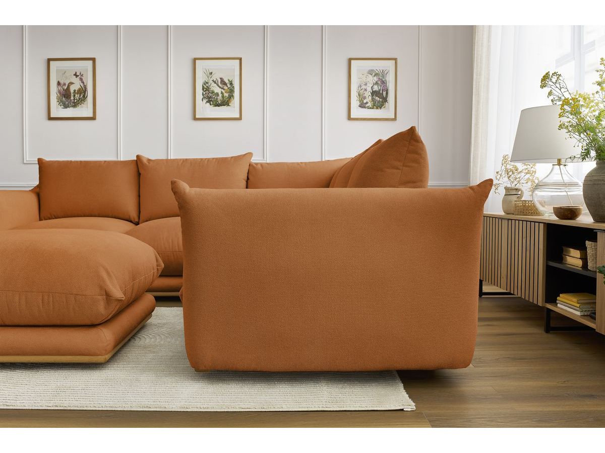 Canapé d'angle réversible ERNEST avec pouf