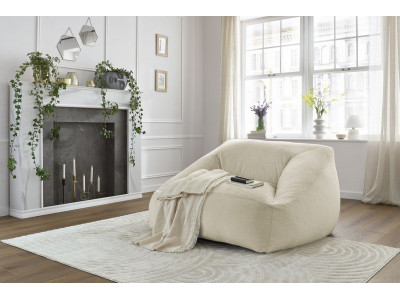 Pouf ultra moelleux LILIBET tissu imitation fourrure