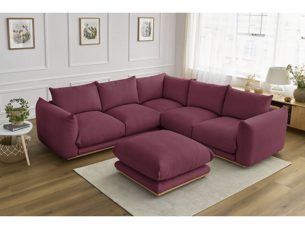 Canapé d'angle réversible ERNEST avec pouf