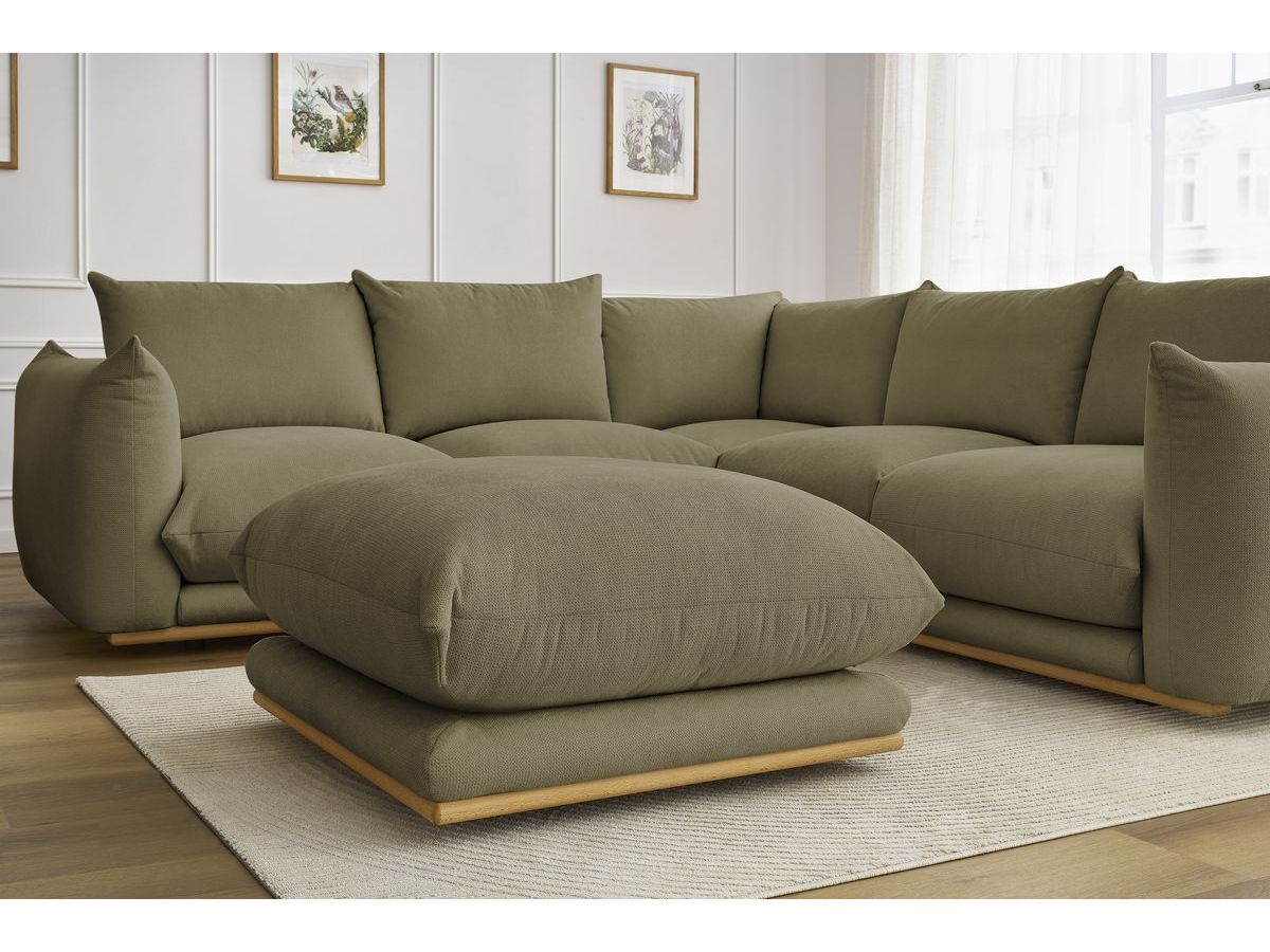 Canapé d'angle réversible ERNEST avec pouf