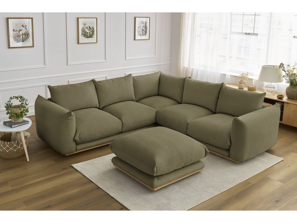 Canapé d'angle réversible ERNEST avec pouf