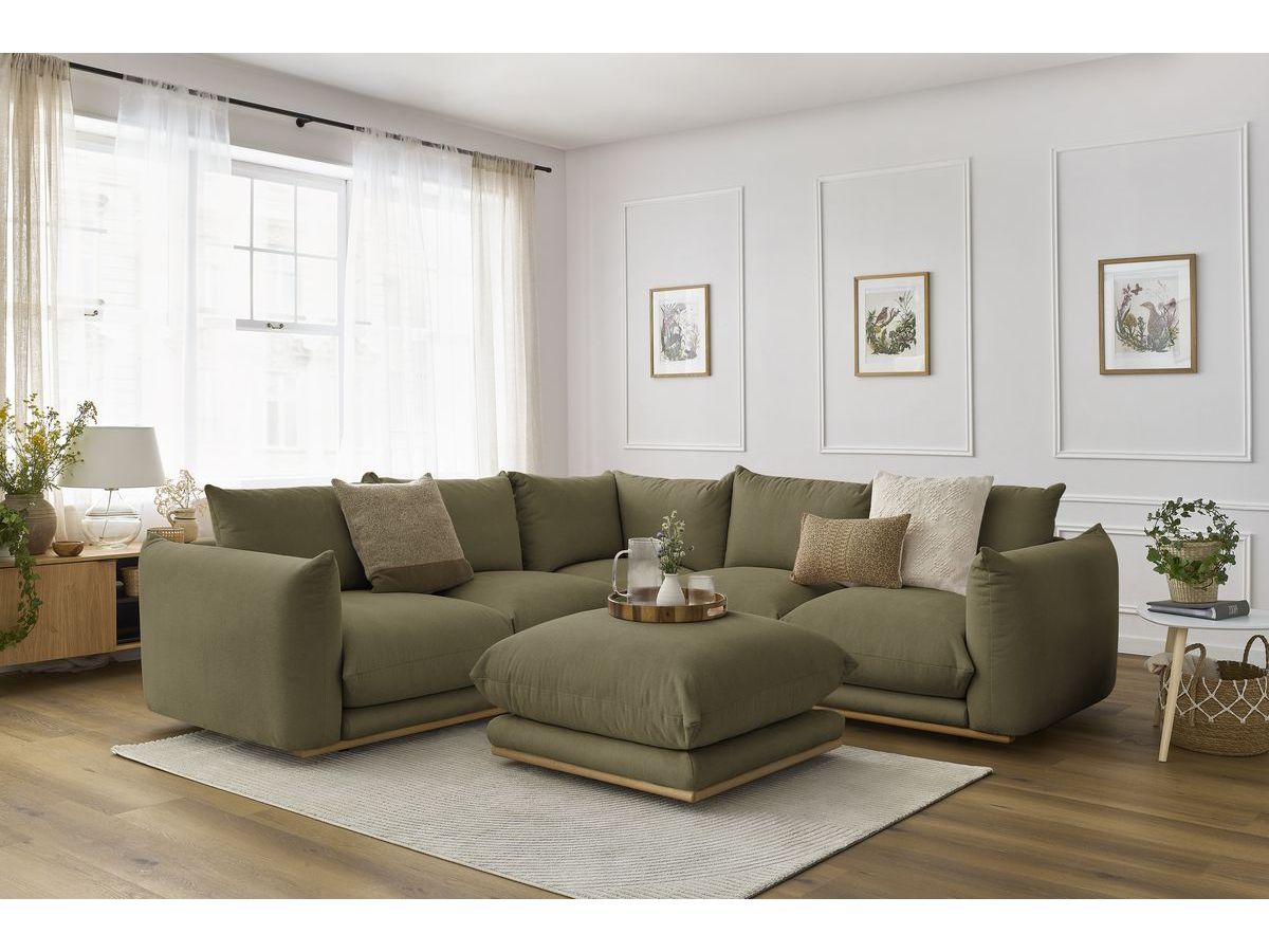 Canapé d'angle réversible ERNEST avec pouf