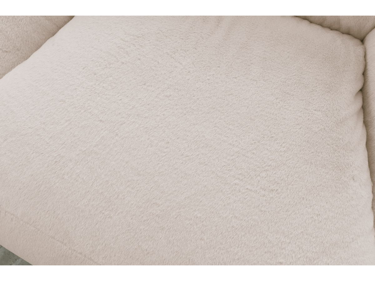 Pouf ultra moelleux LILIBET tissu imitation fourrure