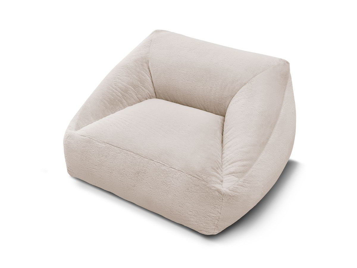 Pouf ultra moelleux LILIBET tissu imitation fourrure