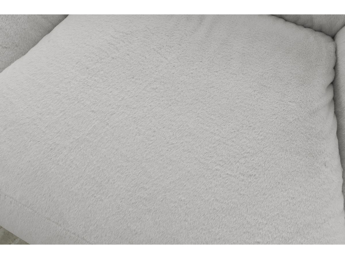 Canapé d'angle fixe EVEREST tissu chiné - Orange - Angle droit - 10 coussins