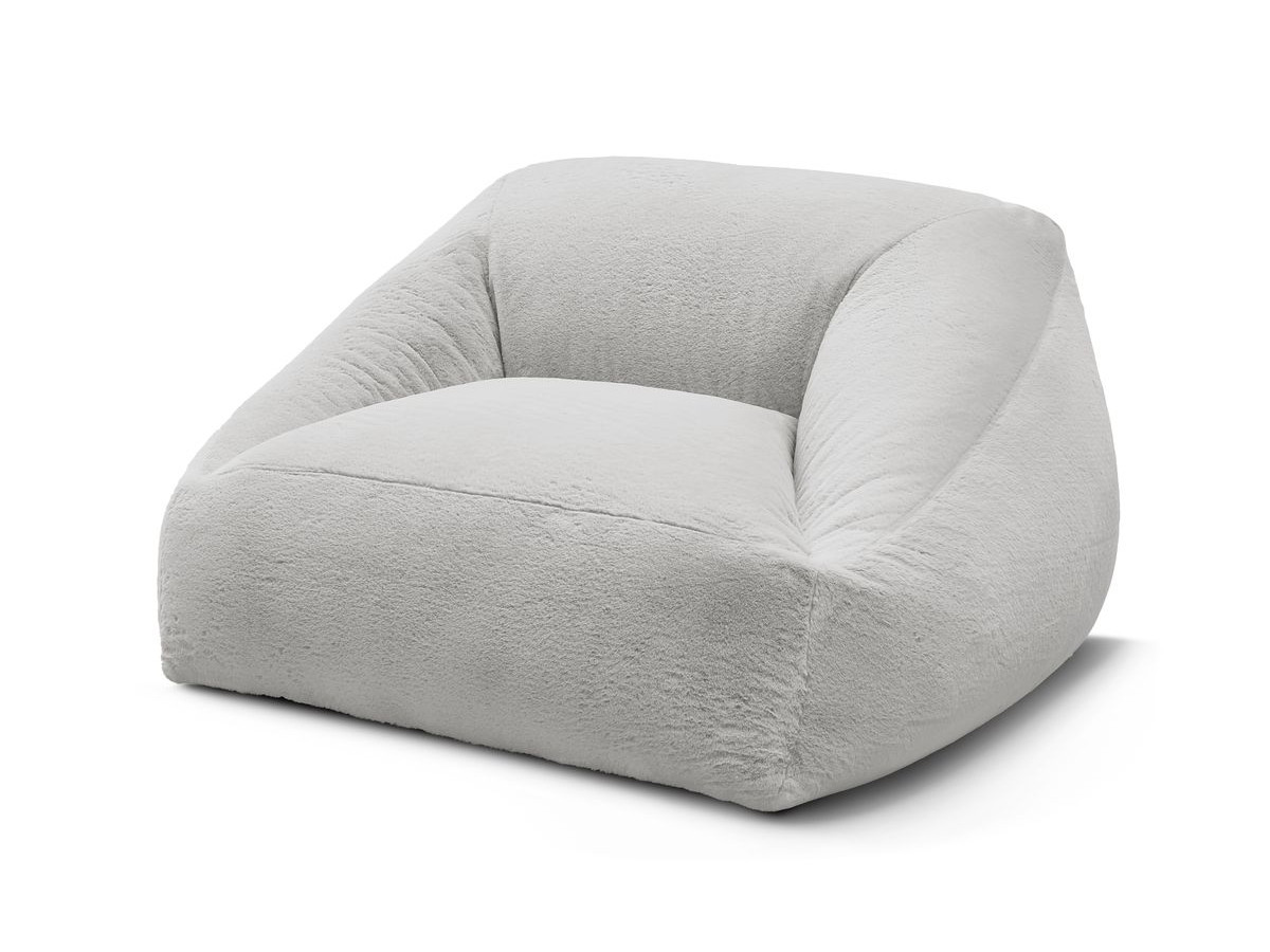 Pouf ultra moelleux LILIBET tissu imitation fourrure