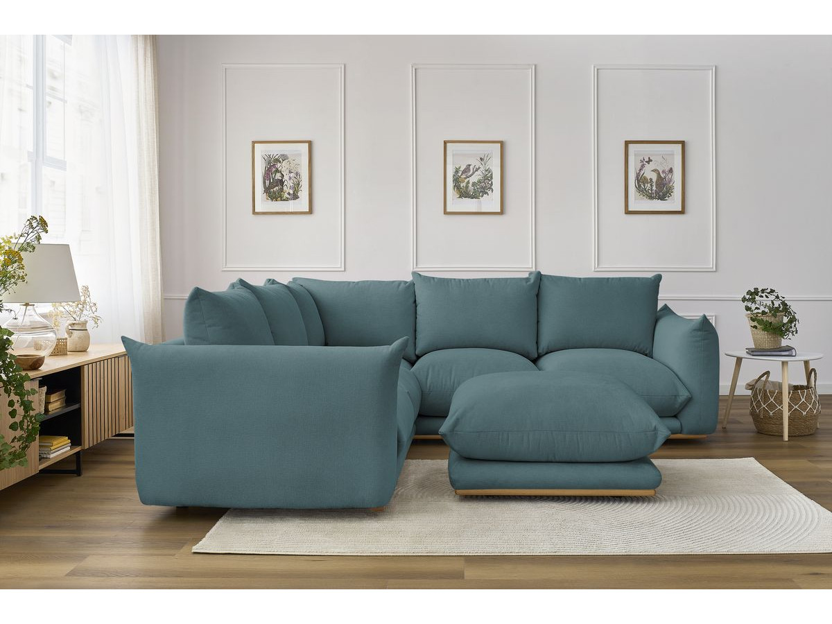 Canapé d'angle réversible ERNEST avec pouf