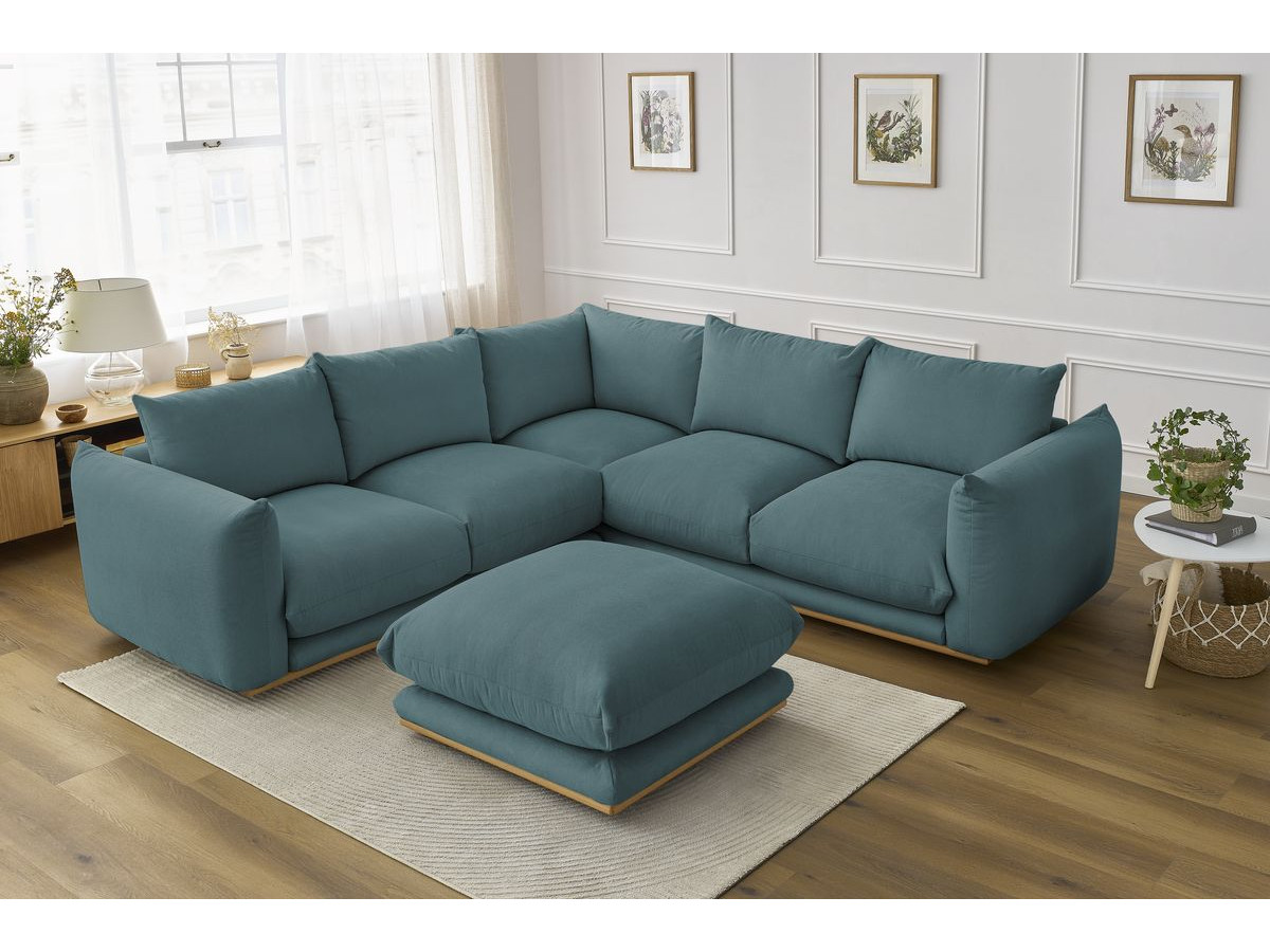 Canapé d'angle réversible ERNEST avec pouf