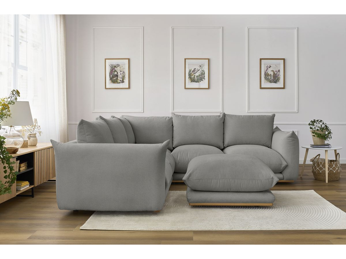 Canapé d'angle réversible ERNEST avec pouf