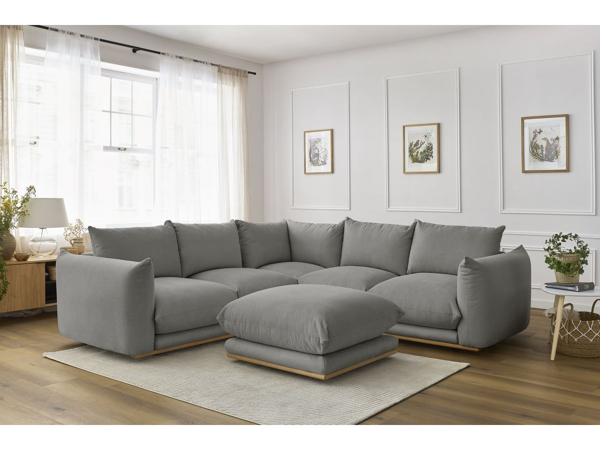 Canapé d'angle réversible ERNEST avec pouf