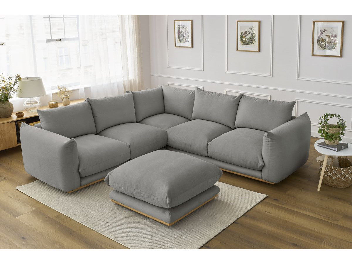 Canapé d'angle réversible ERNEST avec pouf
