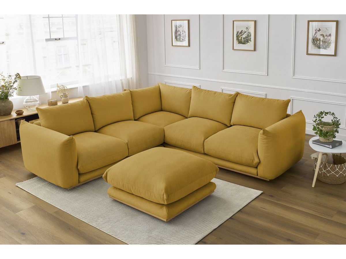 Canapé d'angle réversible ERNEST avec pouf