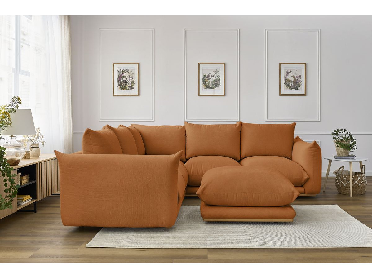 Canapé d'angle réversible ERNEST avec pouf