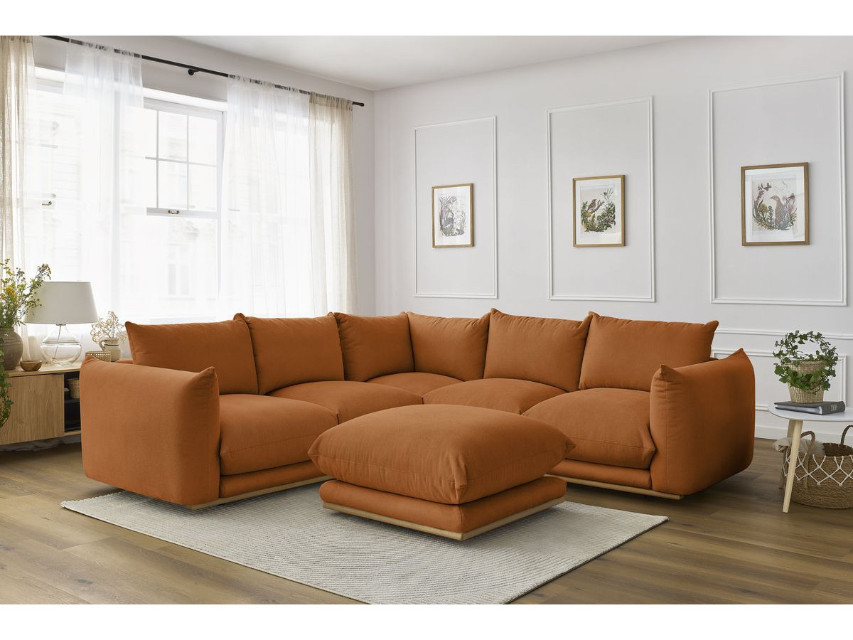 Canapé d'angle réversible ERNEST avec pouf