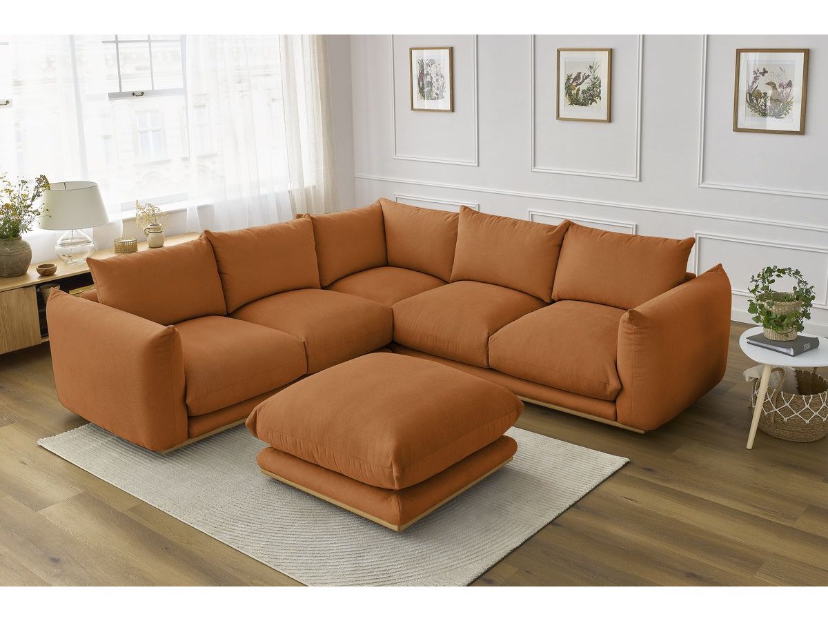 Canapé d'angle réversible ERNEST avec pouf