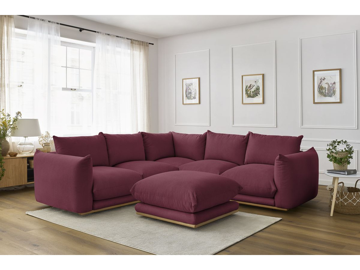 Canapé d'angle réversible ERNEST avec pouf