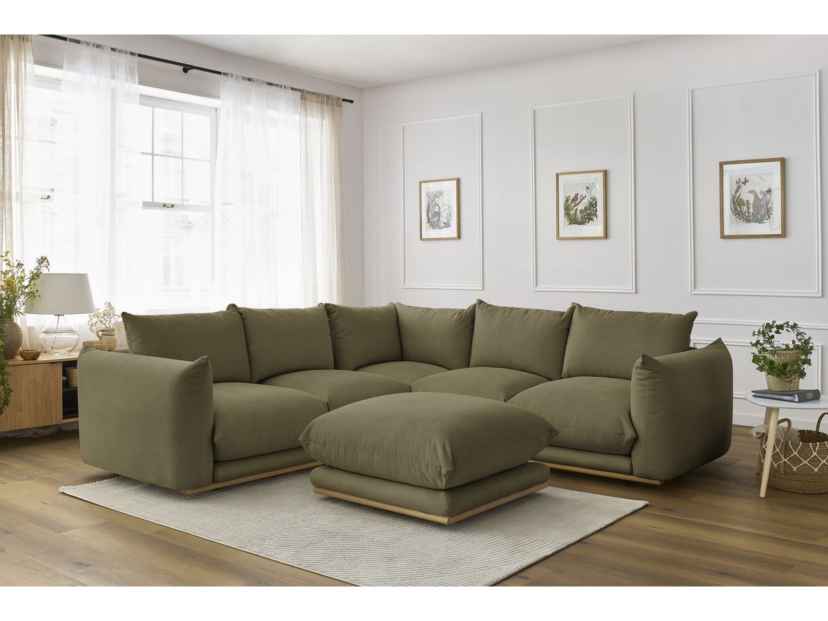 Canapé d'angle réversible ERNEST avec pouf