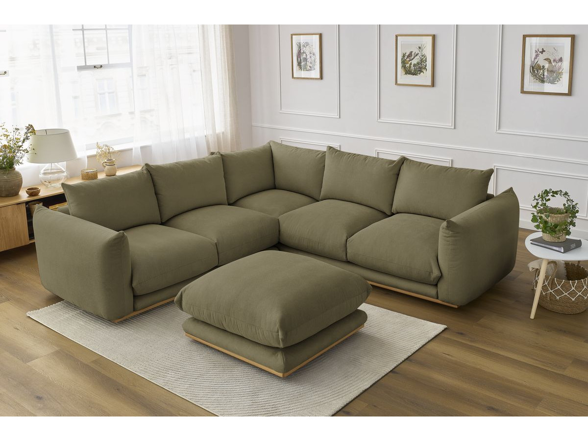 Canapé d'angle réversible ERNEST avec pouf