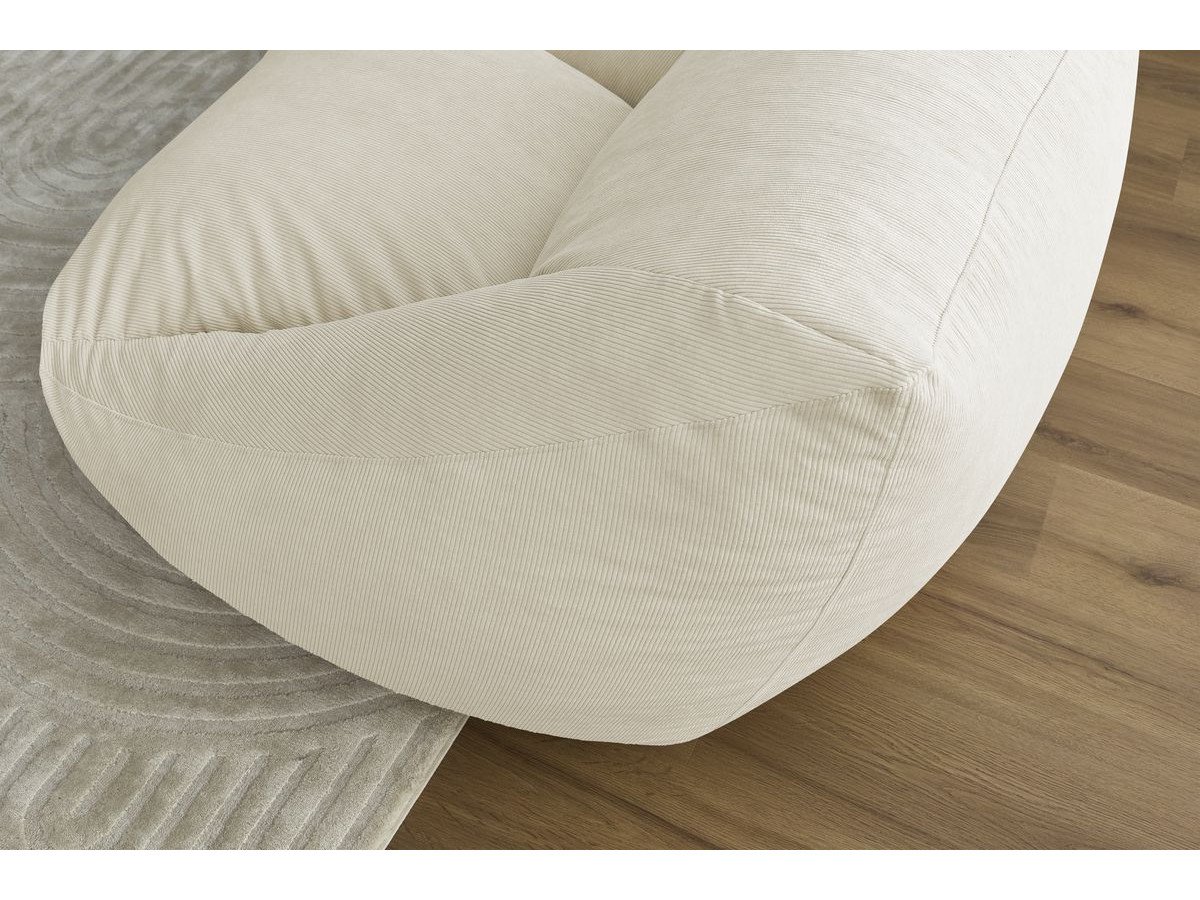 Pouf ultra moelleux LILIBET velours côtelé