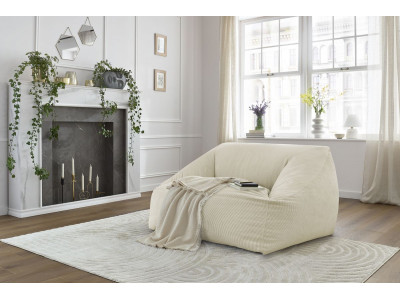 Pouf ultra moelleux LILIBET velours côtelé
