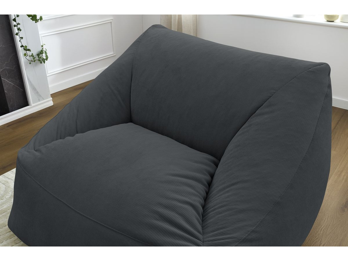 Pouf ultra moelleux LILIBET velours côtelé
